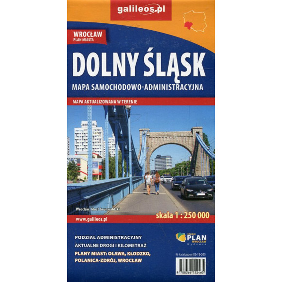 Dolny Śląsk - mapa samochodowo-administracyjna