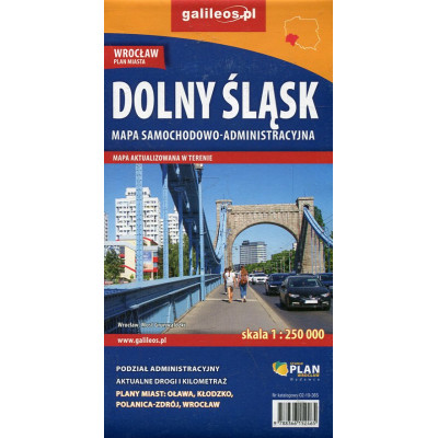 Dolny Śląsk - mapa samochodowo-administracyjna