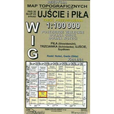 Ujście i Piła - mapa WIG w skali 1:100 000