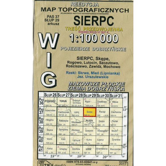 Sierpc - mapa WIG w skali 1:100 000