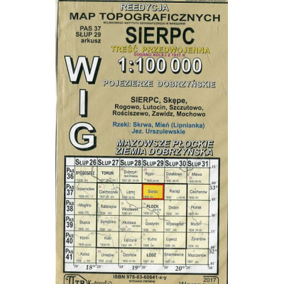 Sierpc - mapa WIG w skali 1:100 000