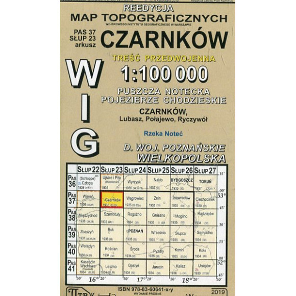 Czarnków - mapa WIG w skali 1:100 000