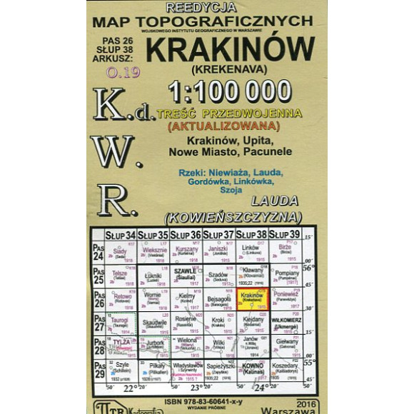 Krakinów - mapa WIG w skali 1:100 000