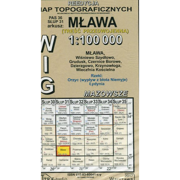 Mława - mapa WIG w skali 1:100 000