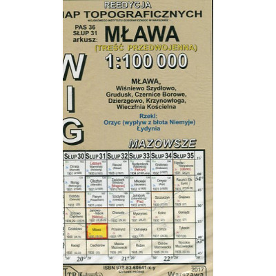 Mława - mapa WIG w skali 1:100 000