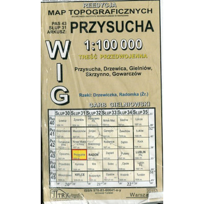 Przysucha - mapa WIG w skali 1:100 000