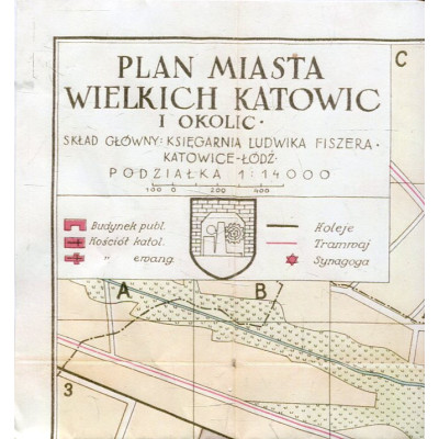 Plan miasta Wielkich Katowic i okolic