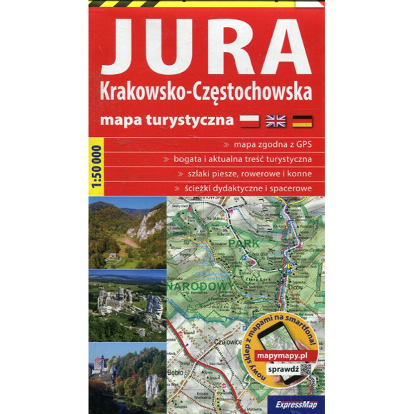 Jura Krakowsko-Częstochowska - mapa turystyczna