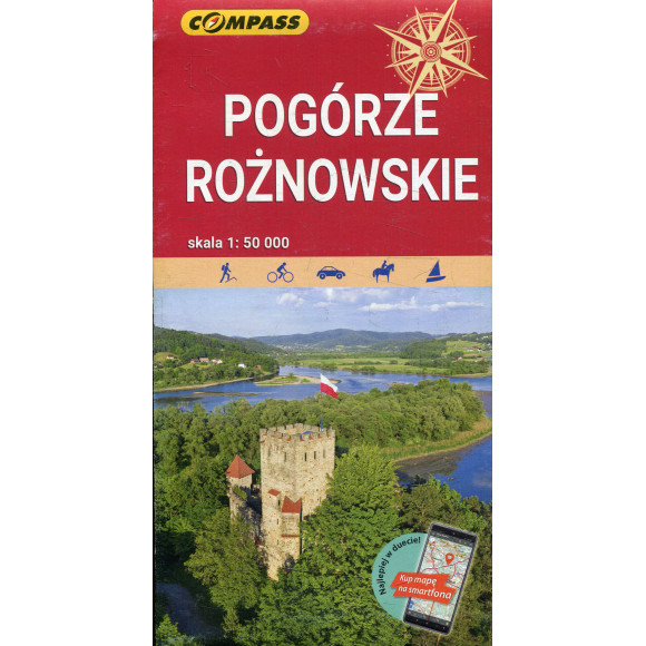 Pogórze Rożnowskie - mapa turystyczna 1: 50 000