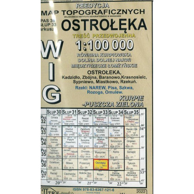 Ostrołęka - mapa WIG skala 1:100 000