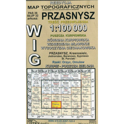 Przasnysz - mapa WIG skala 1:100 000