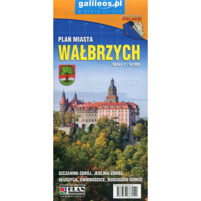 Plan miasta Wałbrzych 1:14 000