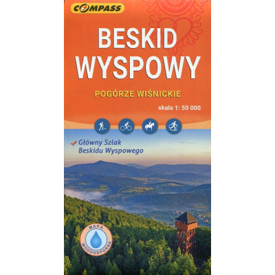 Beskid Wyspowy Pogórze Wiśnickie - mapa laminowana