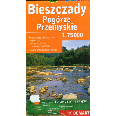 Bieszczady i Pogórze Przemyskie - mapa turystyczna