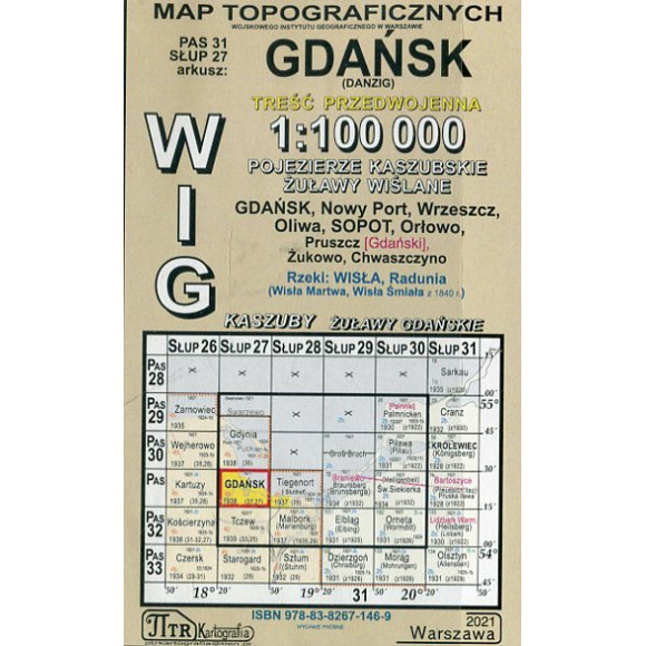 Gdańsk - mapa WIG skala 1:100 000