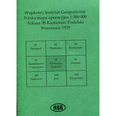 Arkusz 98 Kamieniec Podolski Polska mapa operacyjna 1:300 000