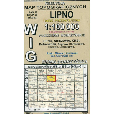 Lipno - mapa WIG skala 1:100 000