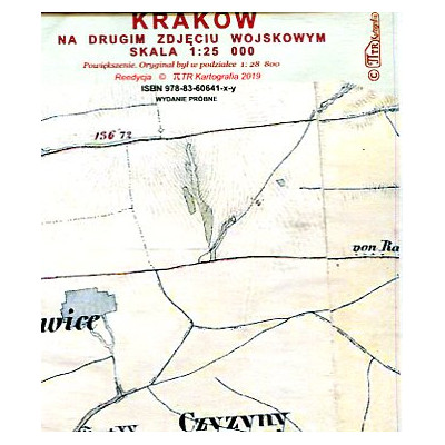 Kraków na drugim zdjęciu wojskowym ok. 1861 - plan