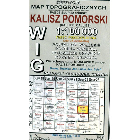 Kalisz Pomorski - mapa WIG skala 1:100 000