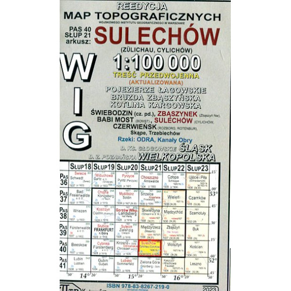 Sulechów - mapa WIG skala 1:100 000