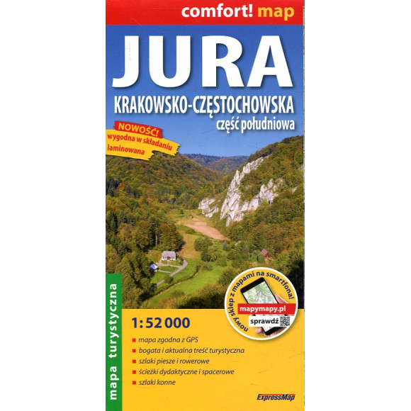 Jura Krakowsko-Częstochowska część południowa- mapa turystyczna