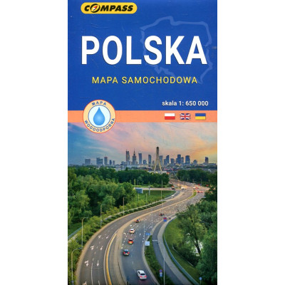 Polska – mapa samochodowa, skala 1:650 000