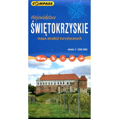 Województwo Świętokrzyskie mapa atrakcji turystycznych 1:200 000