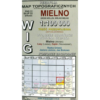 Mielno - mapa WIG skala 1:100 000