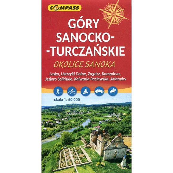 Góry Sanocko-Turczańskie, okolice Sanoka - mapa 1: 50 000