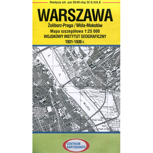 Warszawa reedycja ark. pas. 39/40 - słup 32-G, H/A, B