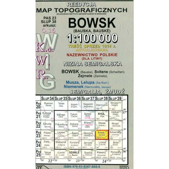 Bowsk - mapa WIG skala 1:100 000