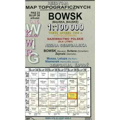 Bowsk - mapa WIG skala 1:100 000