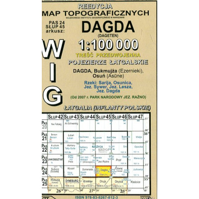 Dagda - mapa WIG skala 1:100 000