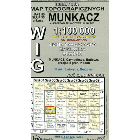 Munkacz - mapa WIG skala 1:100 000