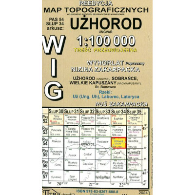 Użhorod - mapa WIG skala 1:100 000