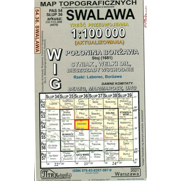 Swalawa - mapa WIG skala 1:100 000