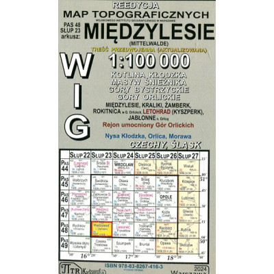 Międzylesie - mapa WIG skala 1:100 000