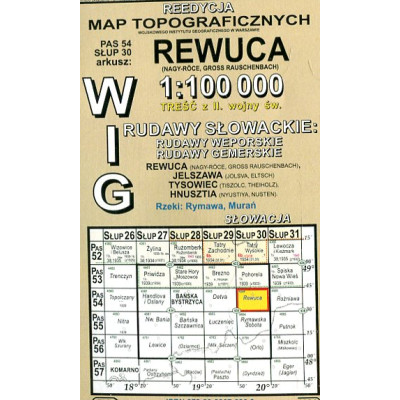 Rewuca - mapa WIG skala 1:100 000