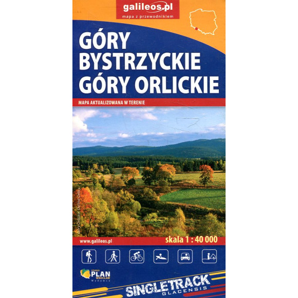 Góry Bystrzyckie, Góry Orlickie - mapa aktualizowana w terenie